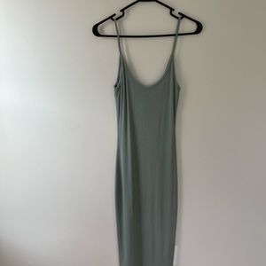 ribbed cami midi dress